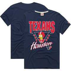Houston Texans Homage x The Simpsons Unisex Tri-Blend T-Shirt - Navy for sale