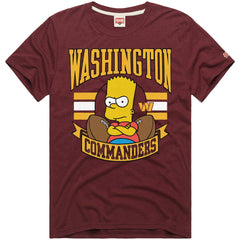 Washington Commanders Homage x The Simpsons Unisex Tri-Blend T-Shirt - Burgundy online