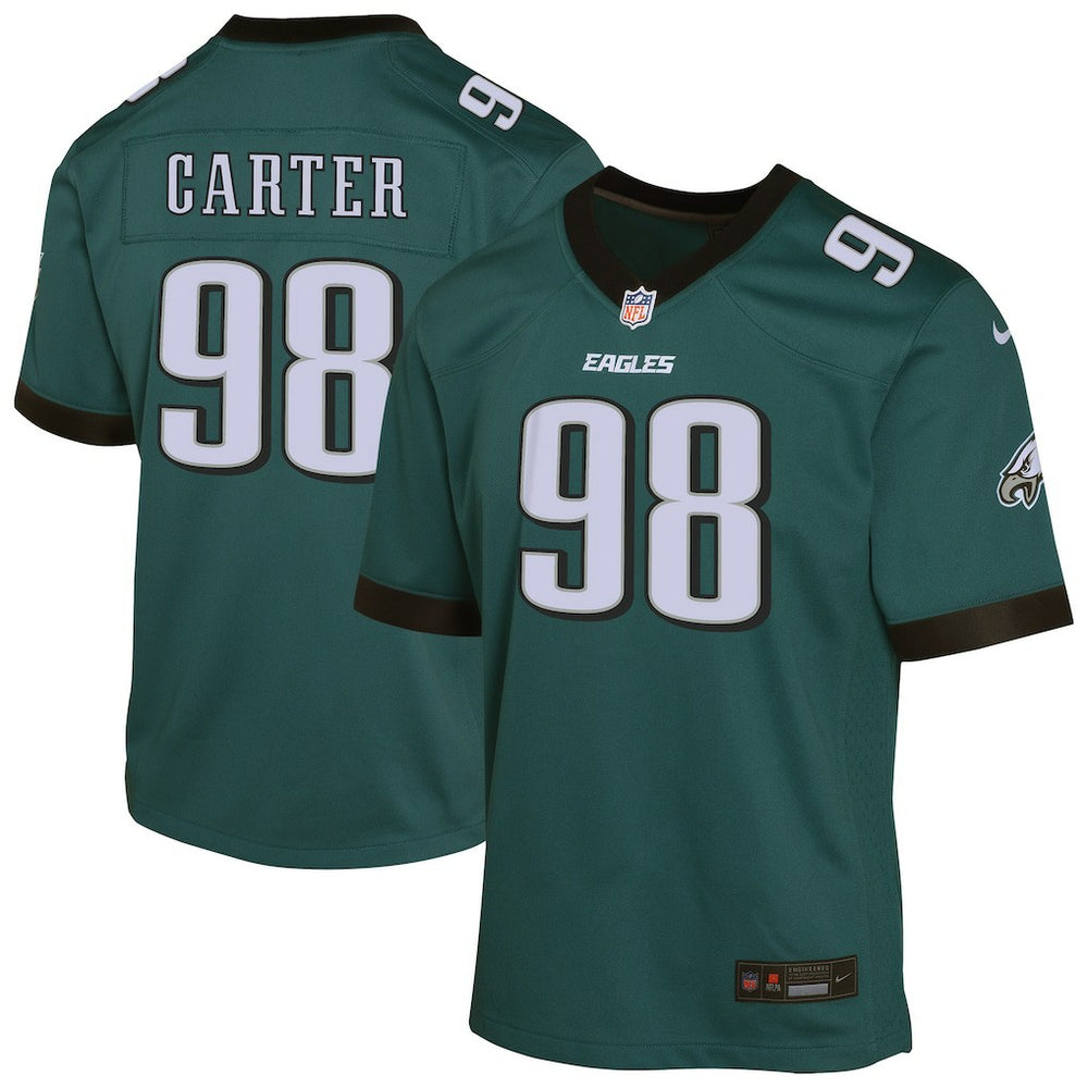 Jalen Carter Philadelphia Eagles Youth Game Player Jersey - Midnight Green online