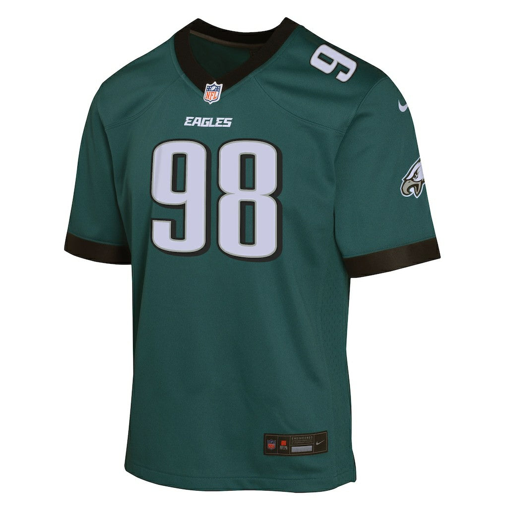 Jalen Carter Philadelphia Eagles Youth Game Player Jersey - Midnight Green online