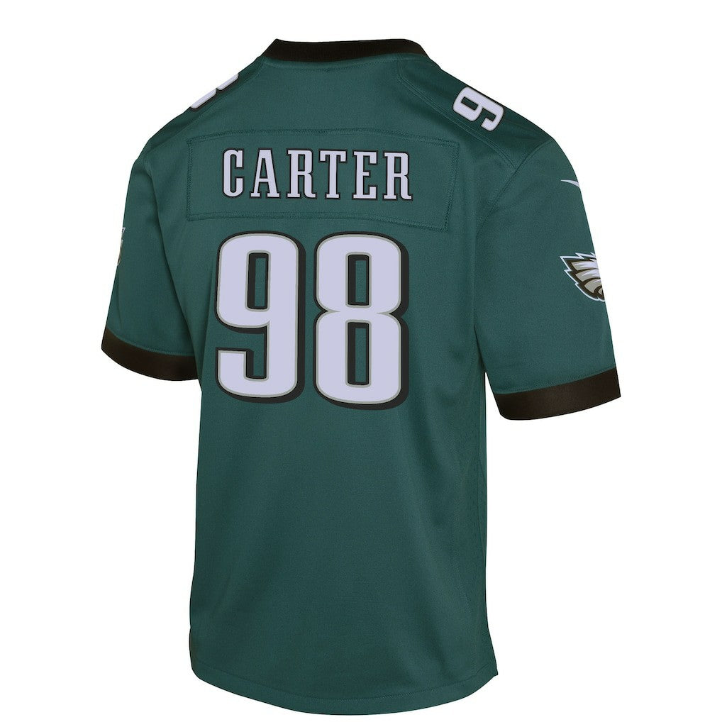 Jalen Carter Philadelphia Eagles Youth Game Player Jersey - Midnight Green online