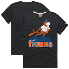 Detroit Tigers Homage Hyper Local Refresh Tri-Blend T-Shirt Charcoal