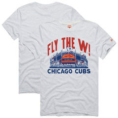 Chicago Cubs Homage Hyper Local Refresh Tri-Blend T-Shirt Ash