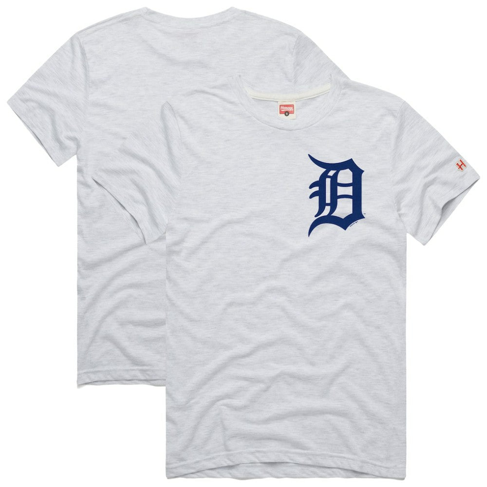 Detroit Tigers Homage Hyper Local Refresh Tri-Blend T-Shirt Ash