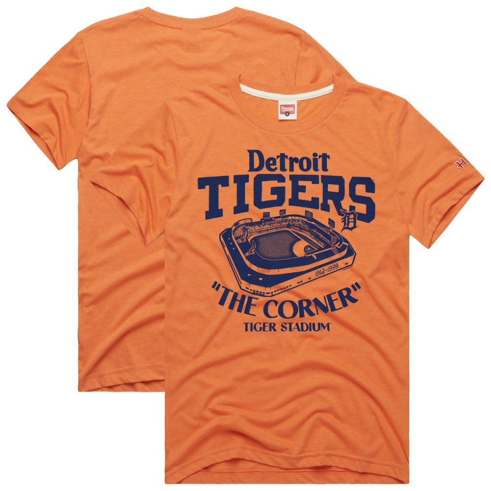 Detroit Tigers Homage Hyper Local Refresh Tri-Blend T-Shirt Orange