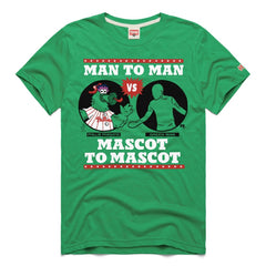 Philadelphia Phillies x It's Always Sunny in Philadelphia Homage Male Adult Phillie Phanatic vs Green Man T-Shirt Green