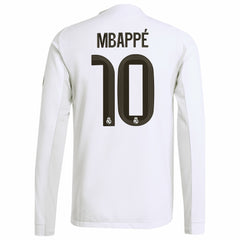 Kylian Mbappé Real Madrid 2025/26 Home Long Sleeve Player Jersey - White sale