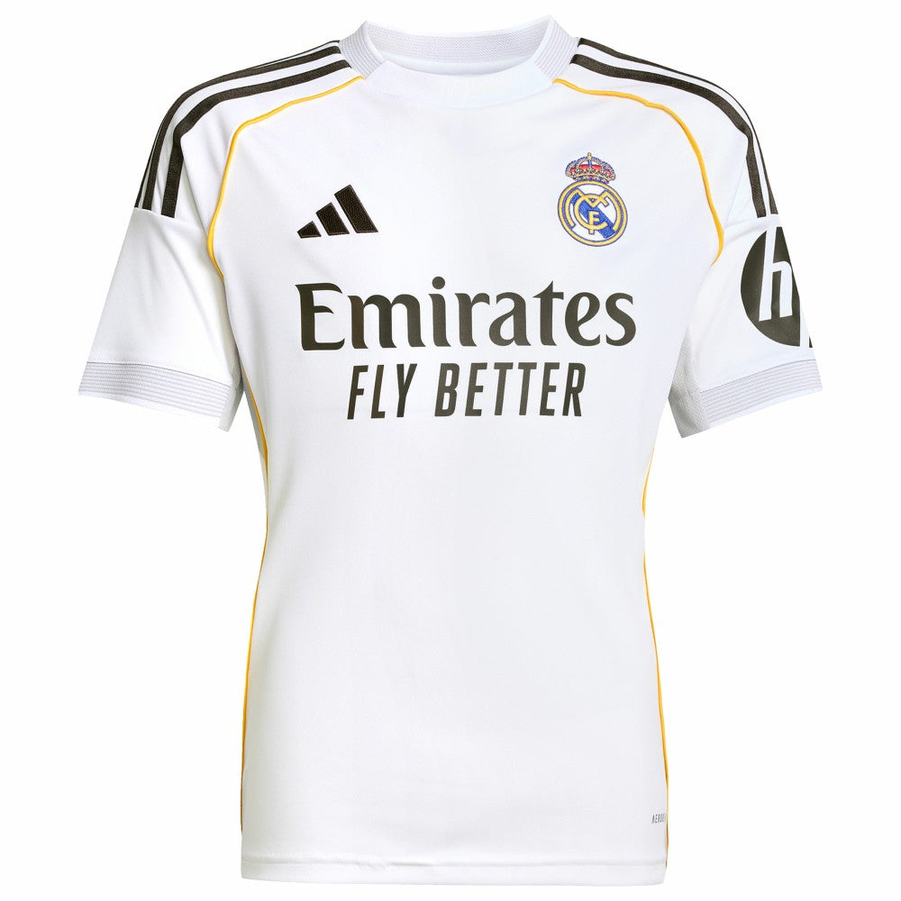 Kylian Mbappé Real Madrid Youth 2025/26 Home Replica Player Jersey - White shop