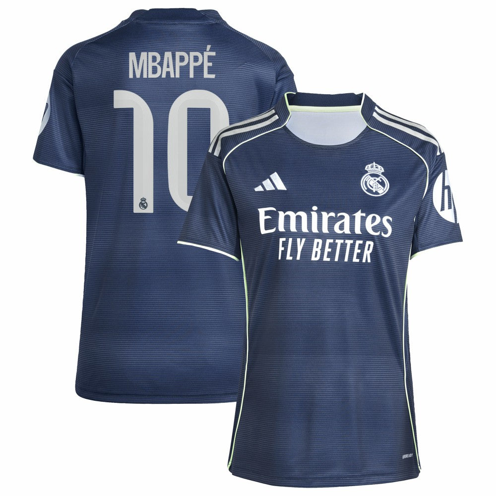 Kylian Mbappé Real Madrid Women's 2025/26 Away Replica Player Jersey - Blue for sale
