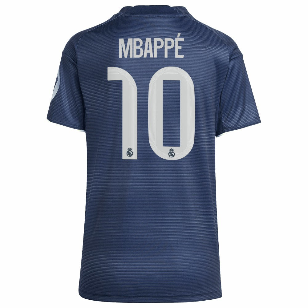 Kylian Mbappé Real Madrid Women's 2025/26 Away Replica Player Jersey - Blue for sale