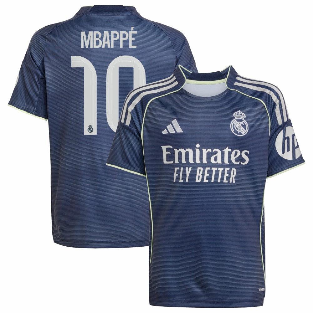 Kylian Mbappé Real Madrid Youth 2025/26 Away Replica Player Jersey - Blue shop
