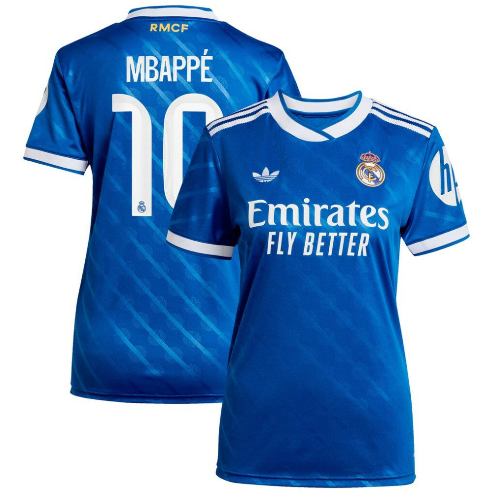 Kylian Mbappé Real Madrid Women's 2025/26 Third Replica Player Jersey - Blue cheap