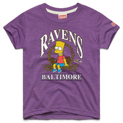 Baltimore Ravens Homage x The Simpsons Youth Tri-Blend T-Shirt - Purple online