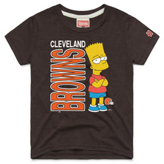 Cleveland Browns Homage x The Simpsons Youth Tri-Blend T-Shirt - Brown for sale
