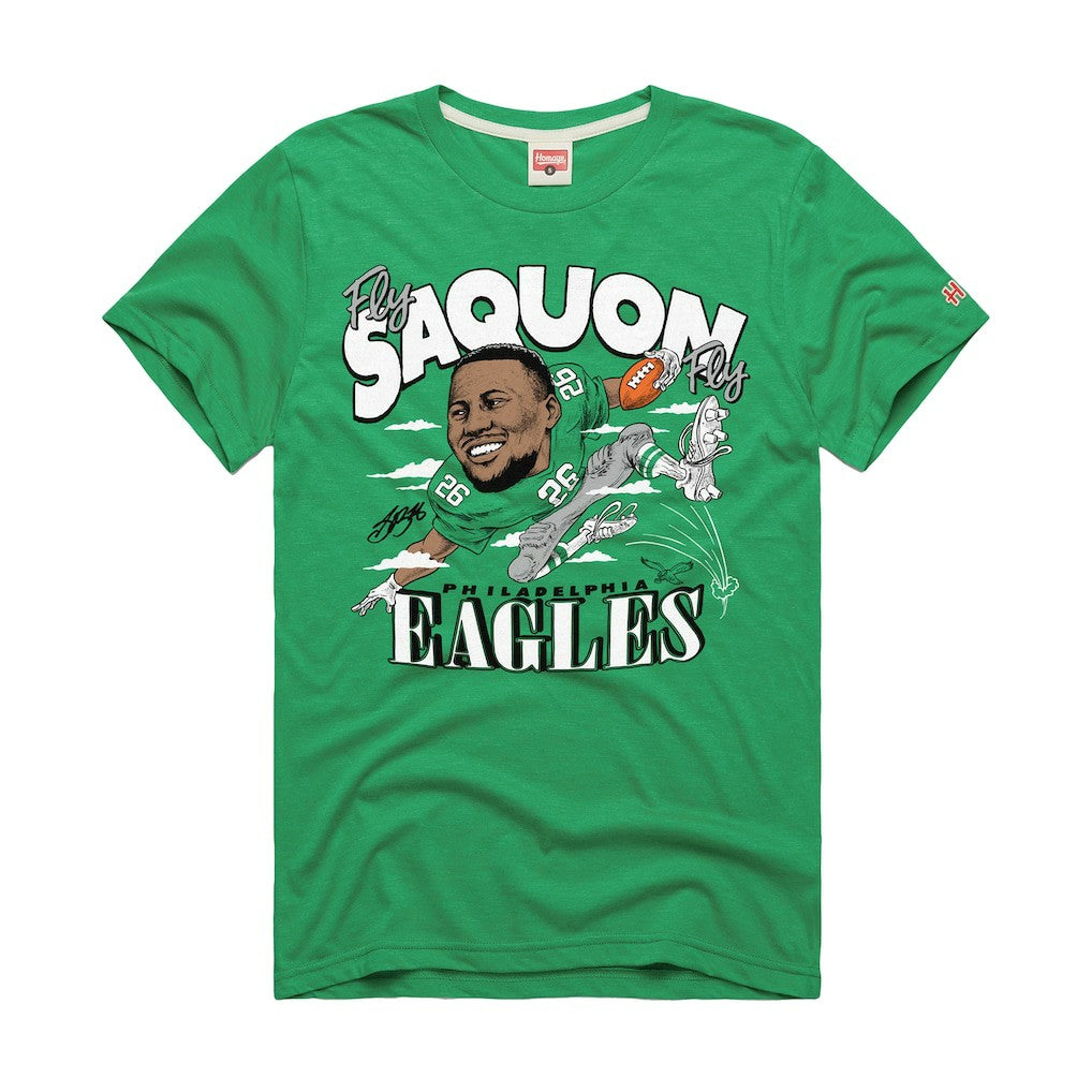 Saquon Barkley Philadelphia Eagles Homage Unisex Caricature Player Graphic Tri-Blend T-Shirt - Kelly Green discount