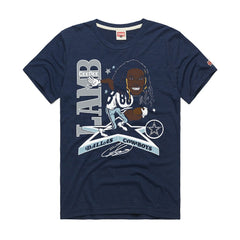 CeeDee Lamb Dallas Cowboys Homage Unisex Caricature Player Graphic Tri-Blend T-Shirt - Navy cheap