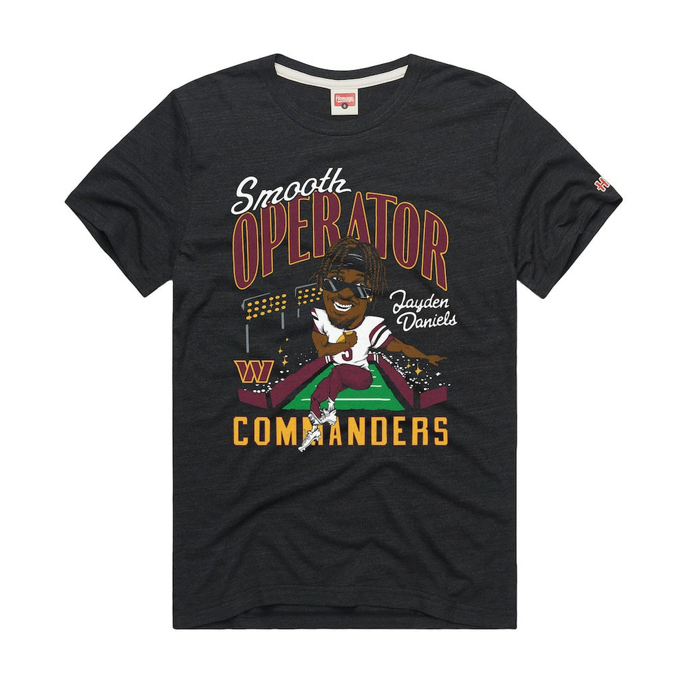Jayden Daniels Washington Commanders Homage Unisex Caricature Player Graphic Tri-Blend T-Shirt - Charcoal online
