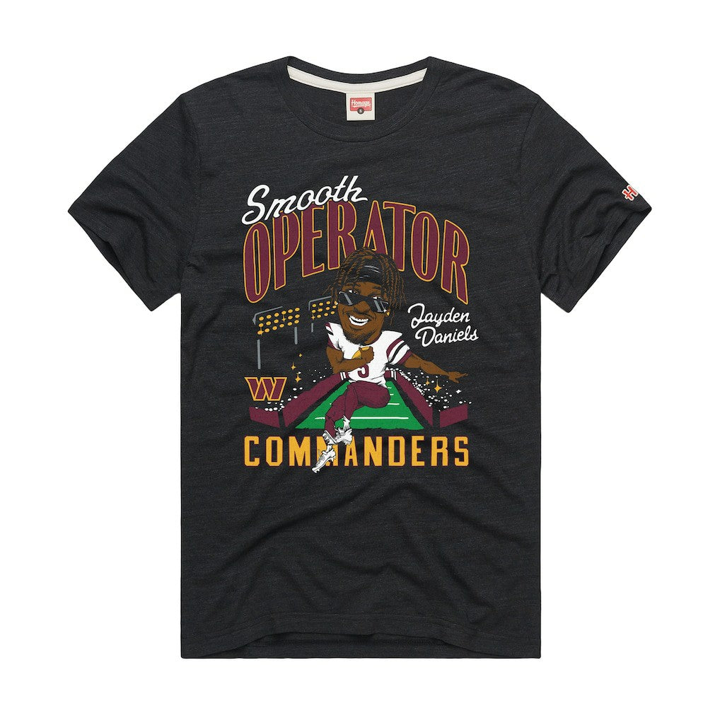 Jayden Daniels Washington Commanders Homage Unisex Caricature Player Graphic Tri-Blend T-Shirt - Charcoal online