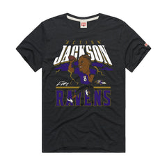 Lamar Jackson Baltimore Ravens Homage Unisex Caricature Player Graphic Tri-Blend T-Shirt - Charcoal on sale
