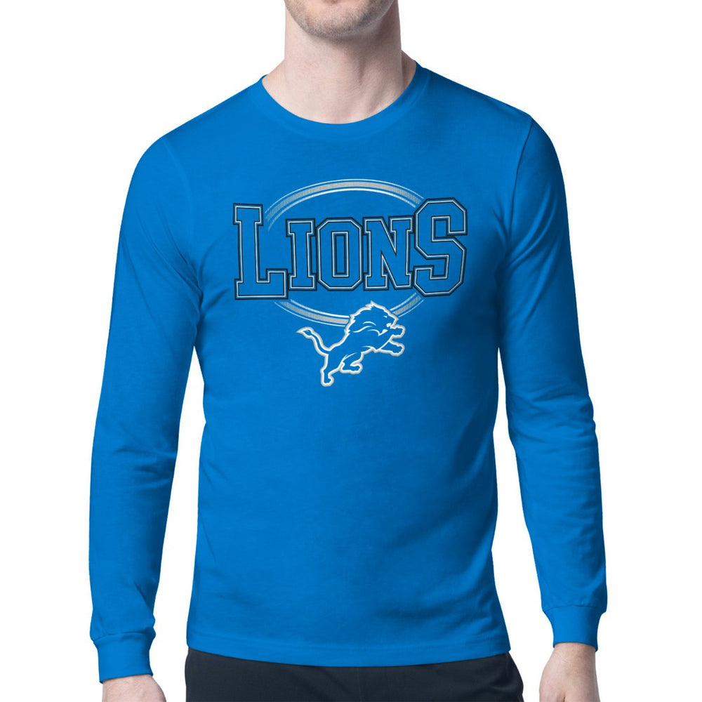 Detroit Lions Starter Team Track Graphic Long Sleeve T-Shirt - Blue for sale
