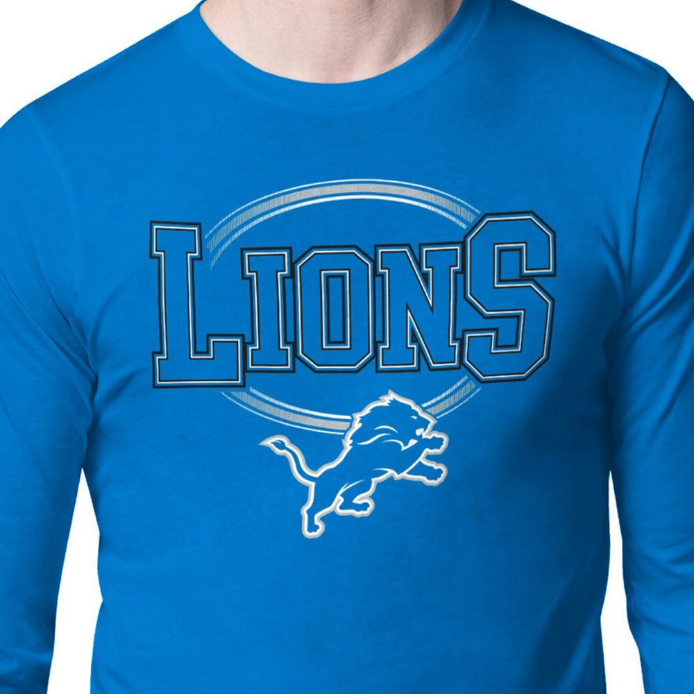 Detroit Lions Starter Team Track Graphic Long Sleeve T-Shirt - Blue for sale