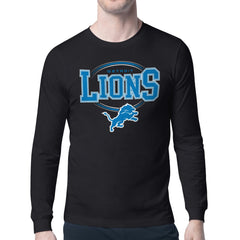 Detroit Lions Starter Team Track Graphic Long Sleeve T-Shirt - Black on sale