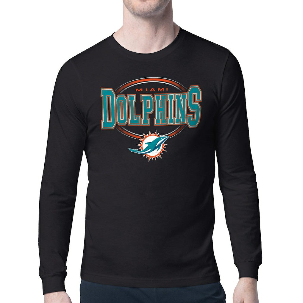 Miami Dolphins Starter Team Track Graphic Long Sleeve T-Shirt - Black sale