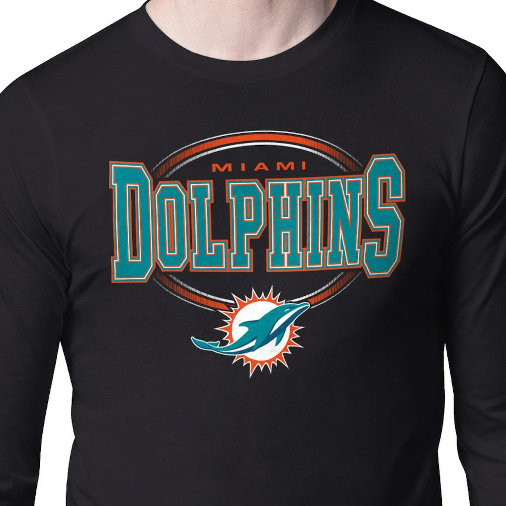 Miami Dolphins Starter Team Track Graphic Long Sleeve T-Shirt - Black sale
