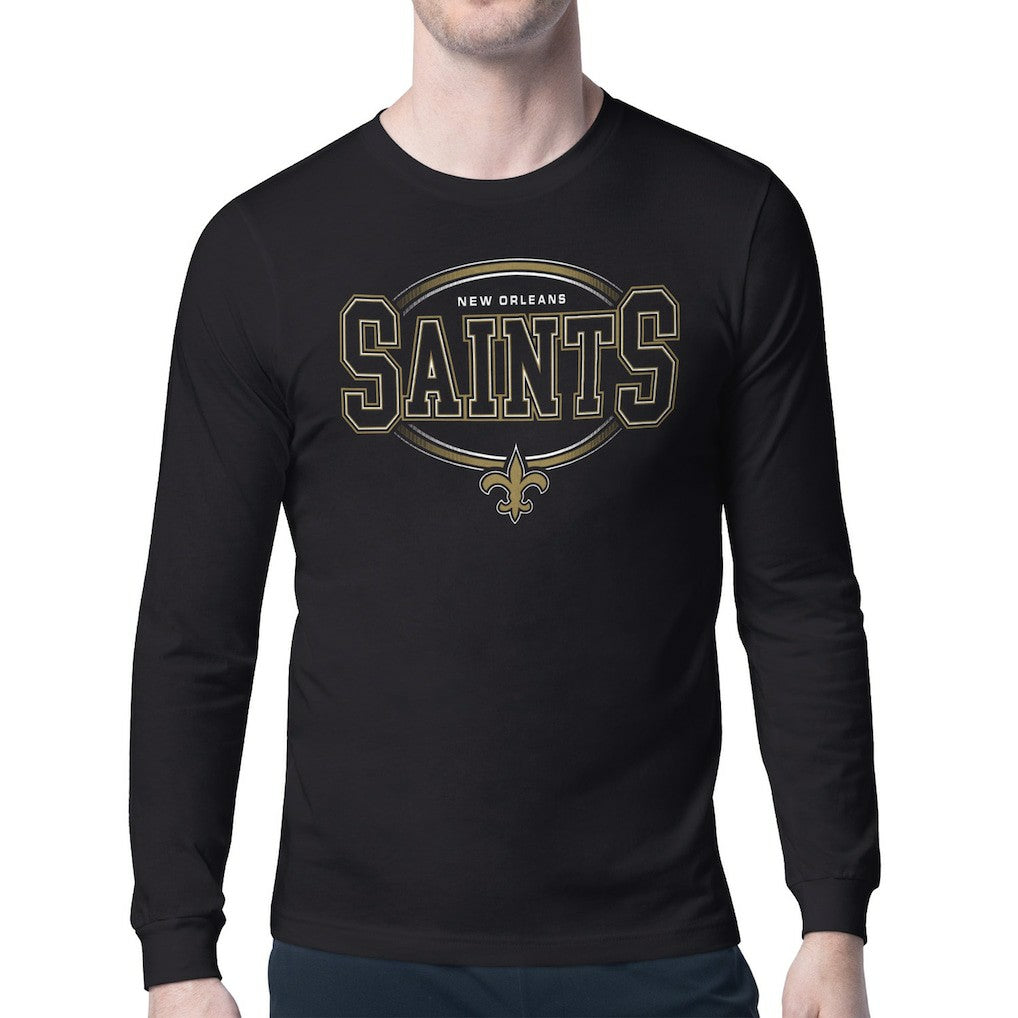 New Orleans Saints Starter Team Track Graphic Long Sleeve T-Shirt - Black online