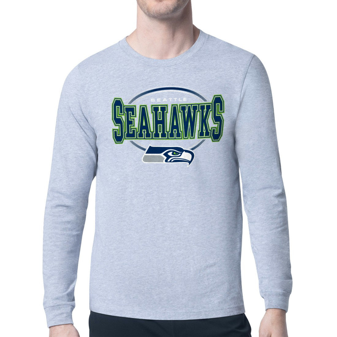 Seattle Seahawks Starter Team Track Graphic Long Sleeve T-Shirt - Heather Gray sale