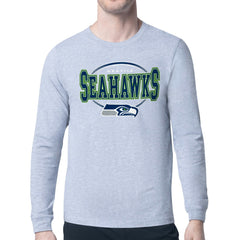 Seattle Seahawks Starter Team Track Graphic Long Sleeve T-Shirt - Heather Gray sale