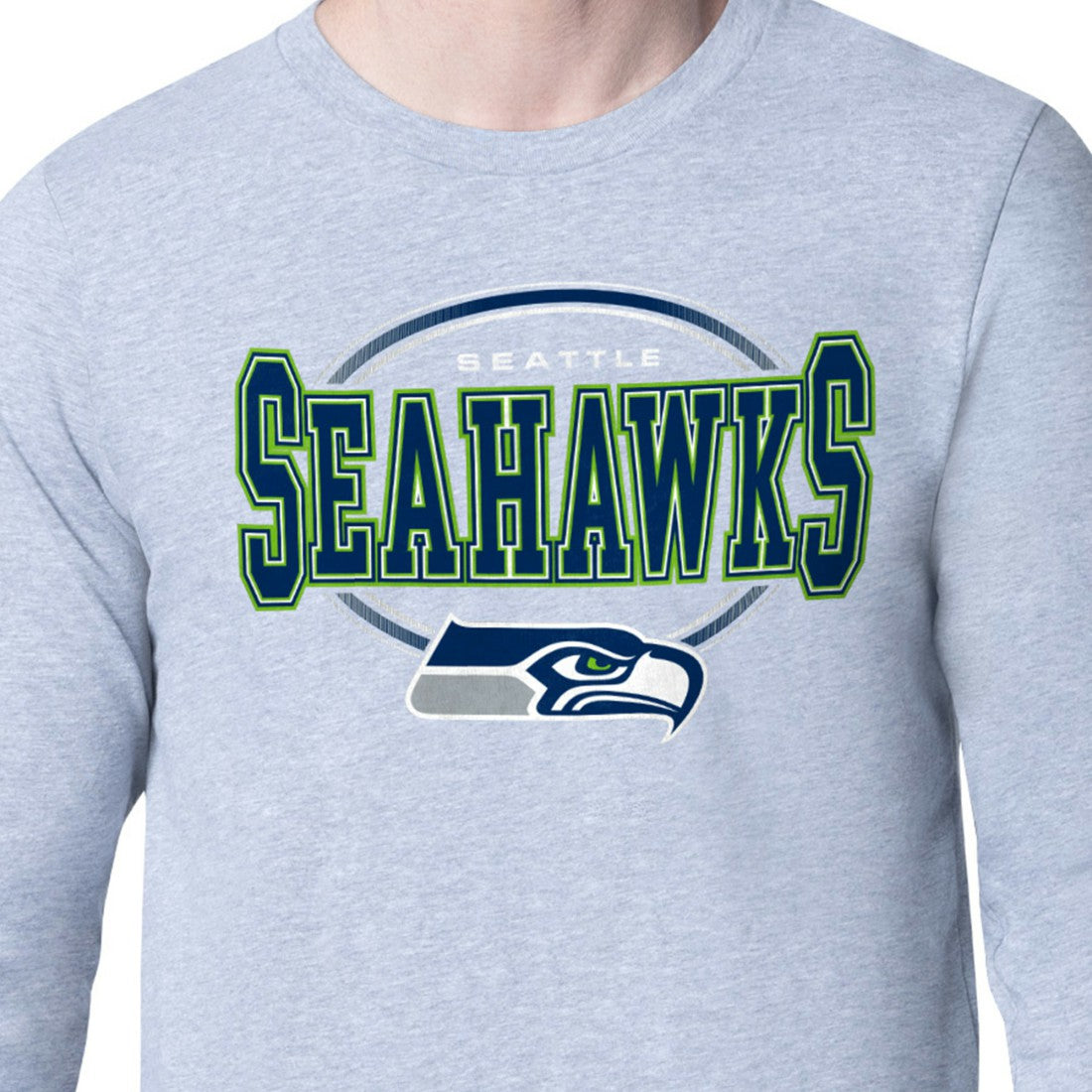 Seattle Seahawks Starter Team Track Graphic Long Sleeve T-Shirt - Heather Gray sale