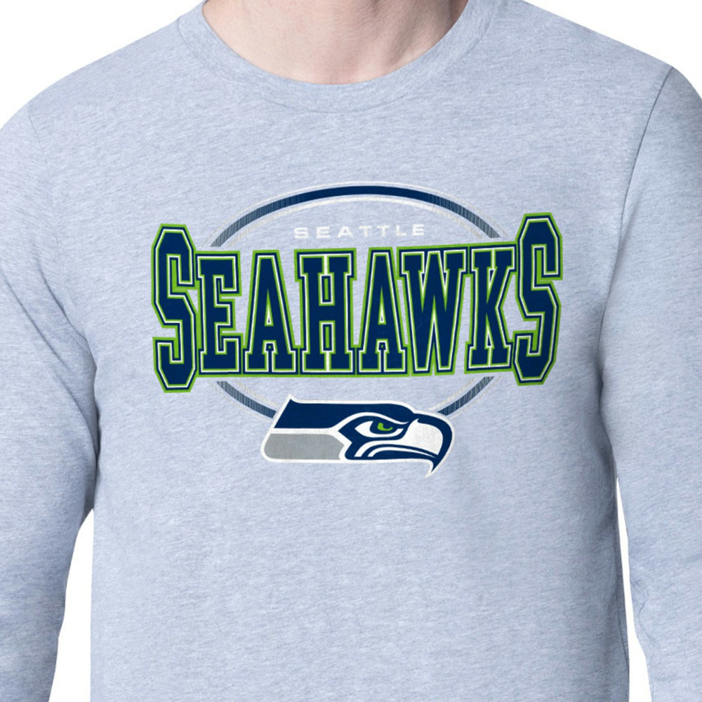 Seattle Seahawks Starter Team Track Graphic Long Sleeve T-Shirt - Heather Gray sale