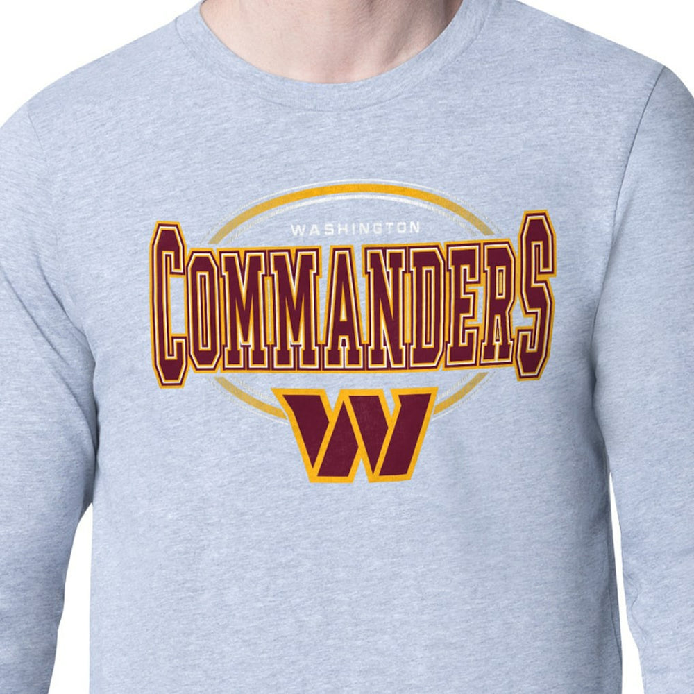 Washington Commanders Starter Team Track Graphic Long Sleeve T-Shirt - Heather Gray for sale