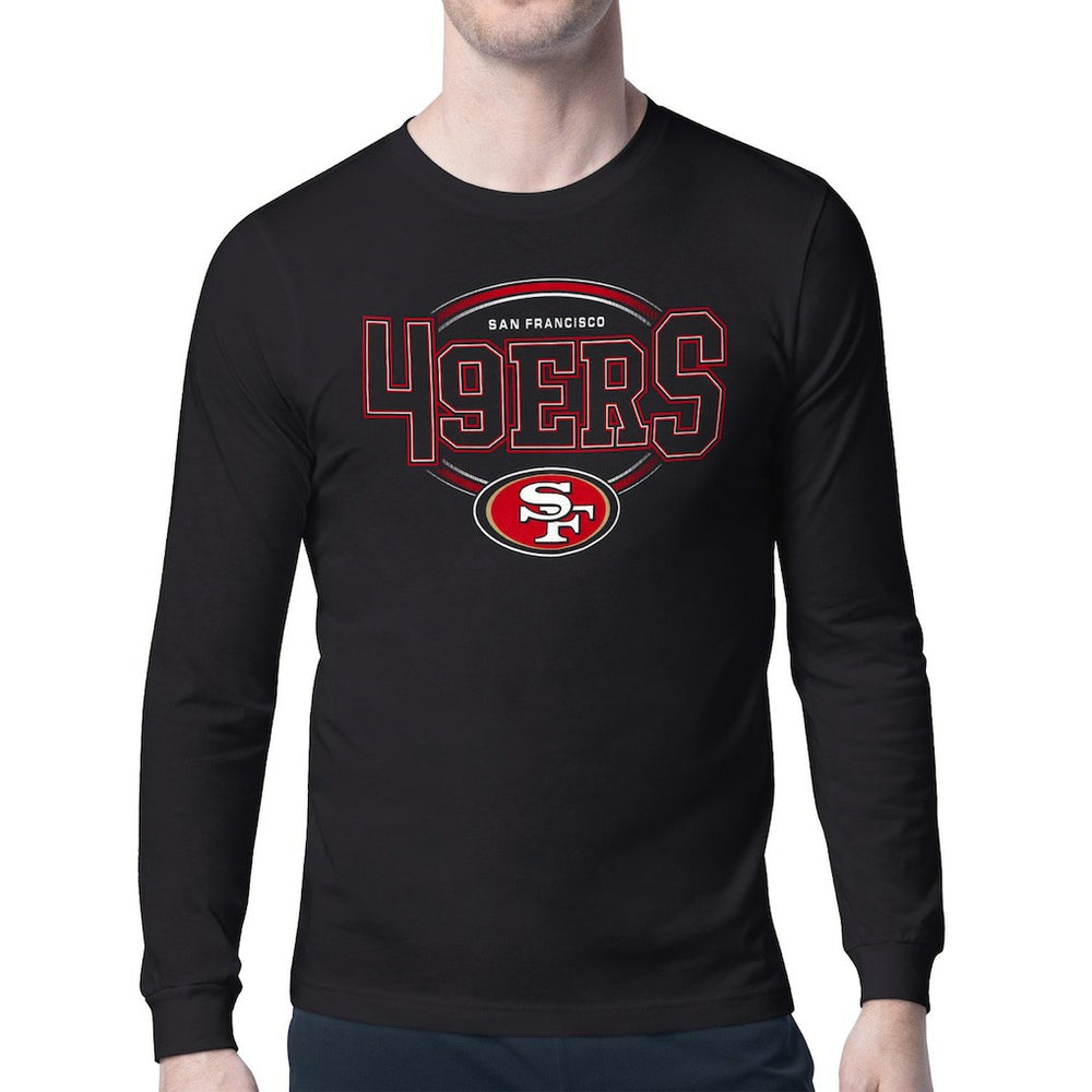 San Francisco 49ers Starter Team Track Graphic Long Sleeve T-Shirt - Black on sale