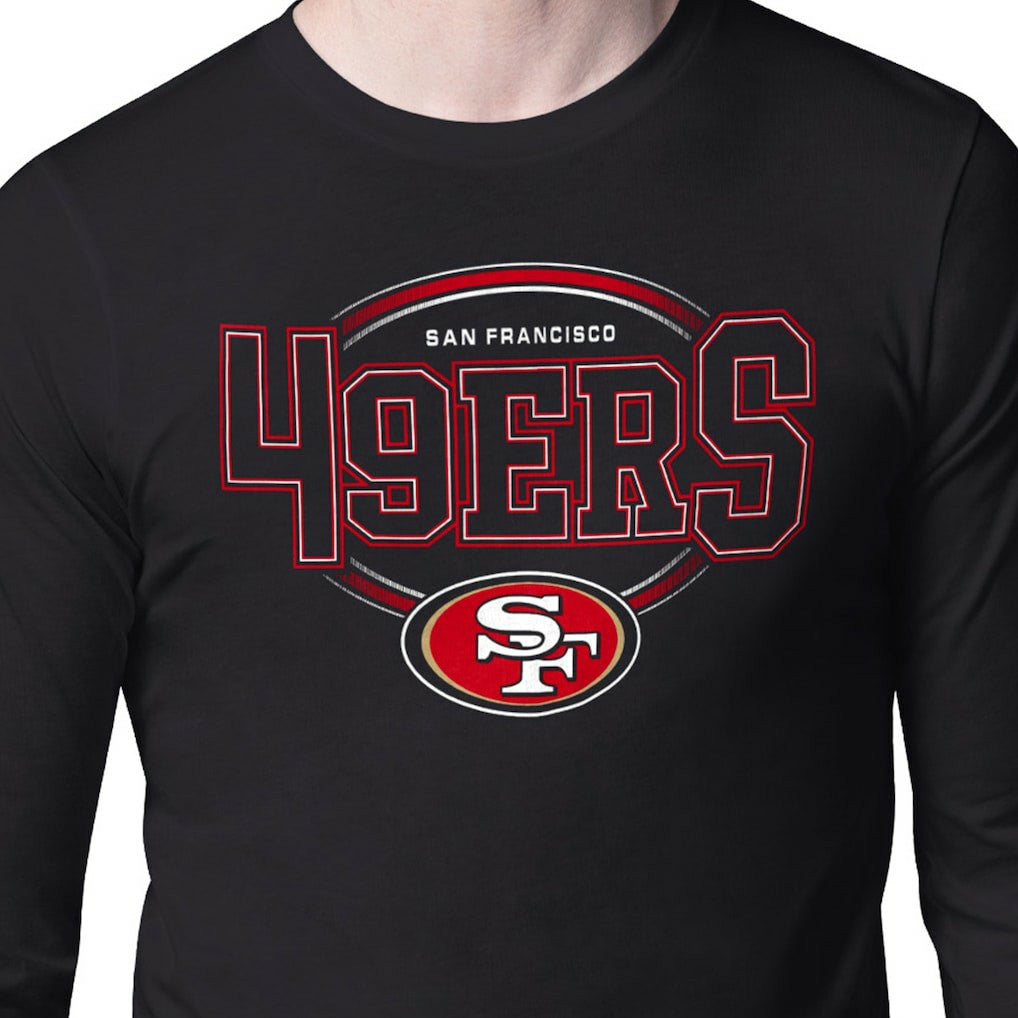 San Francisco 49ers Starter Team Track Graphic Long Sleeve T-Shirt - Black on sale
