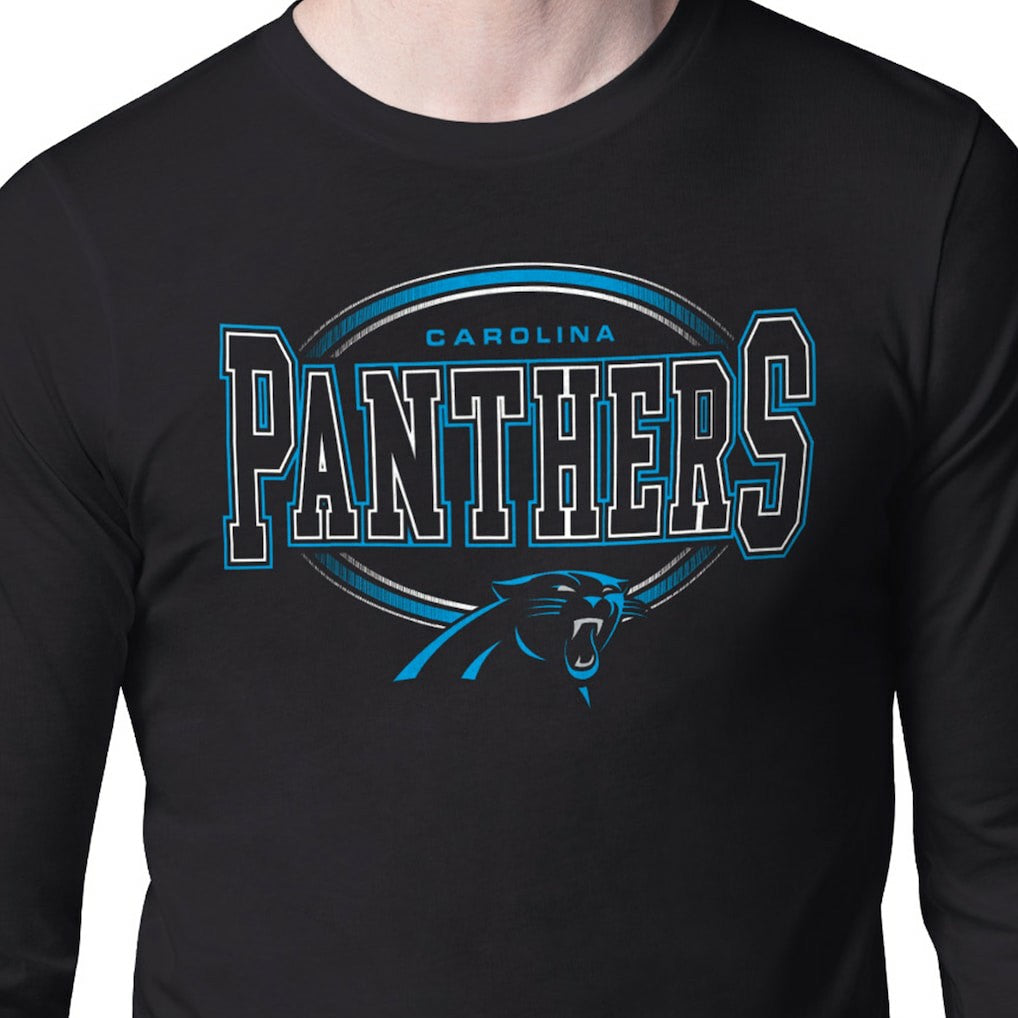 Carolina Panthers Starter Team Track Graphic Long Sleeve T-Shirt - Black discount