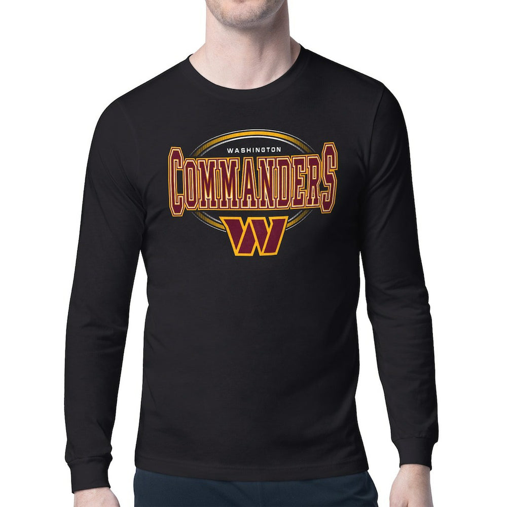 Washington Commanders Starter Team Track Graphic Long Sleeve T-Shirt - Black discount