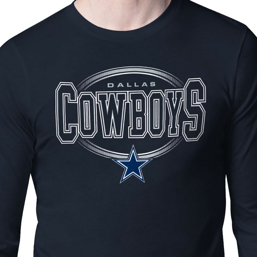 Dallas Cowboys Starter Team Track Graphic Long Sleeve T-Shirt - Navy discount