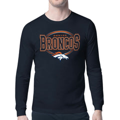 Denver Broncos Starter Team Track Graphic Long Sleeve T-Shirt - Navy cheap