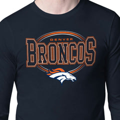 Denver Broncos Starter Team Track Graphic Long Sleeve T-Shirt - Navy cheap