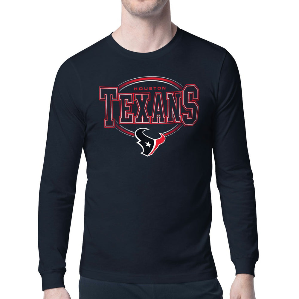 Houston Texans Starter Team Track Graphic Long Sleeve T-Shirt - Navy discount