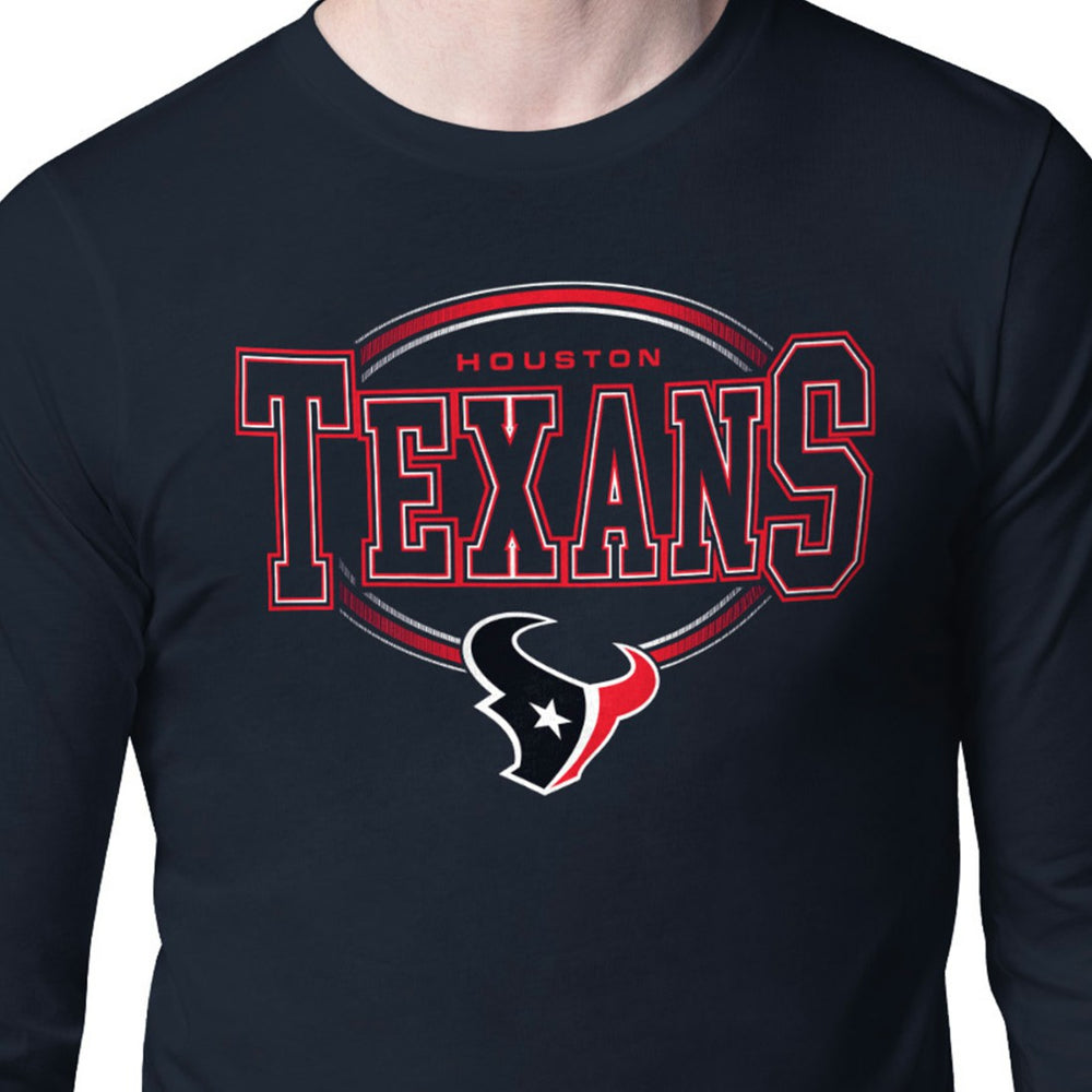 Houston Texans Starter Team Track Graphic Long Sleeve T-Shirt - Navy discount