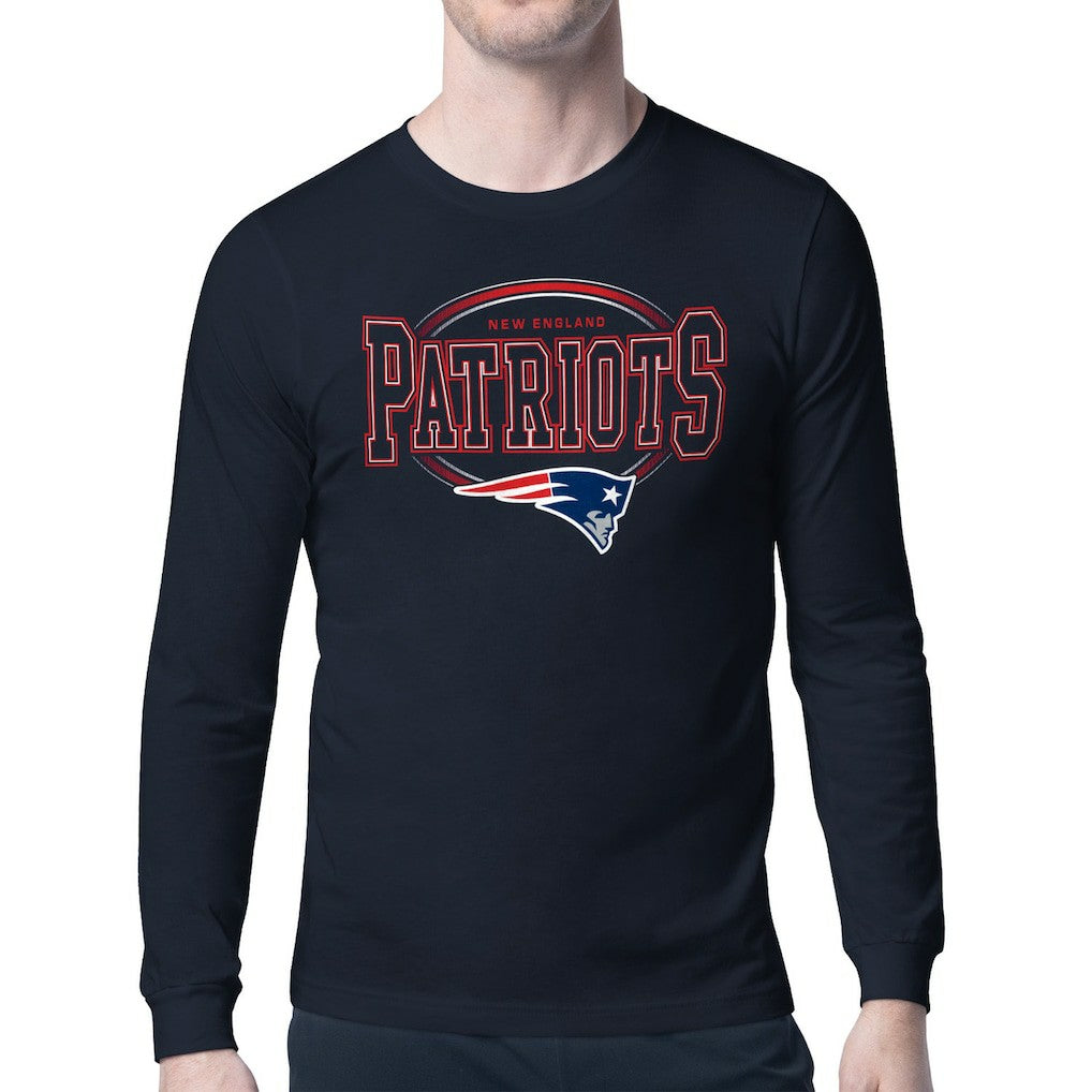 New England Patriots Starter Team Track Graphic Long Sleeve T-Shirt - Navy online