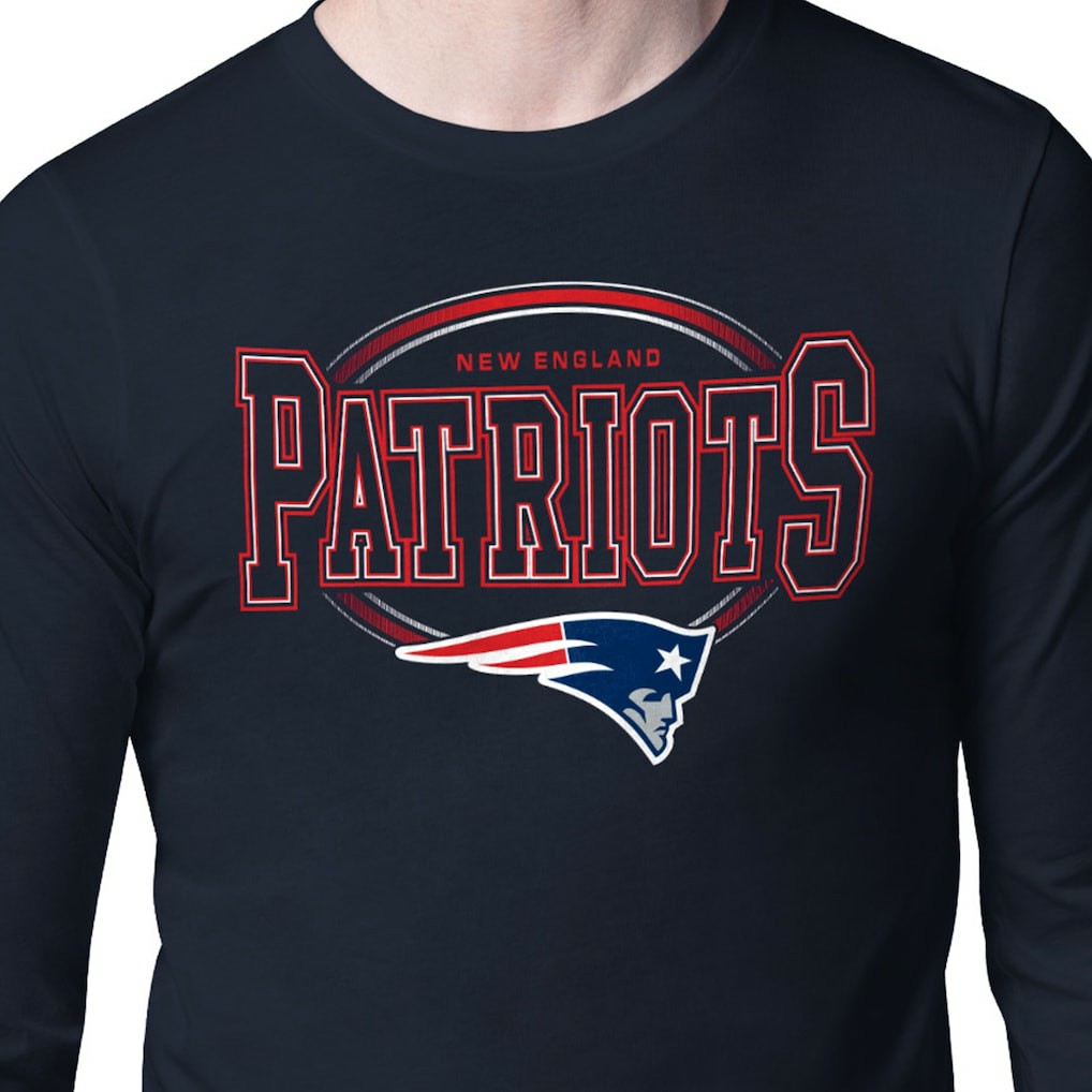 New England Patriots Starter Team Track Graphic Long Sleeve T-Shirt - Navy online