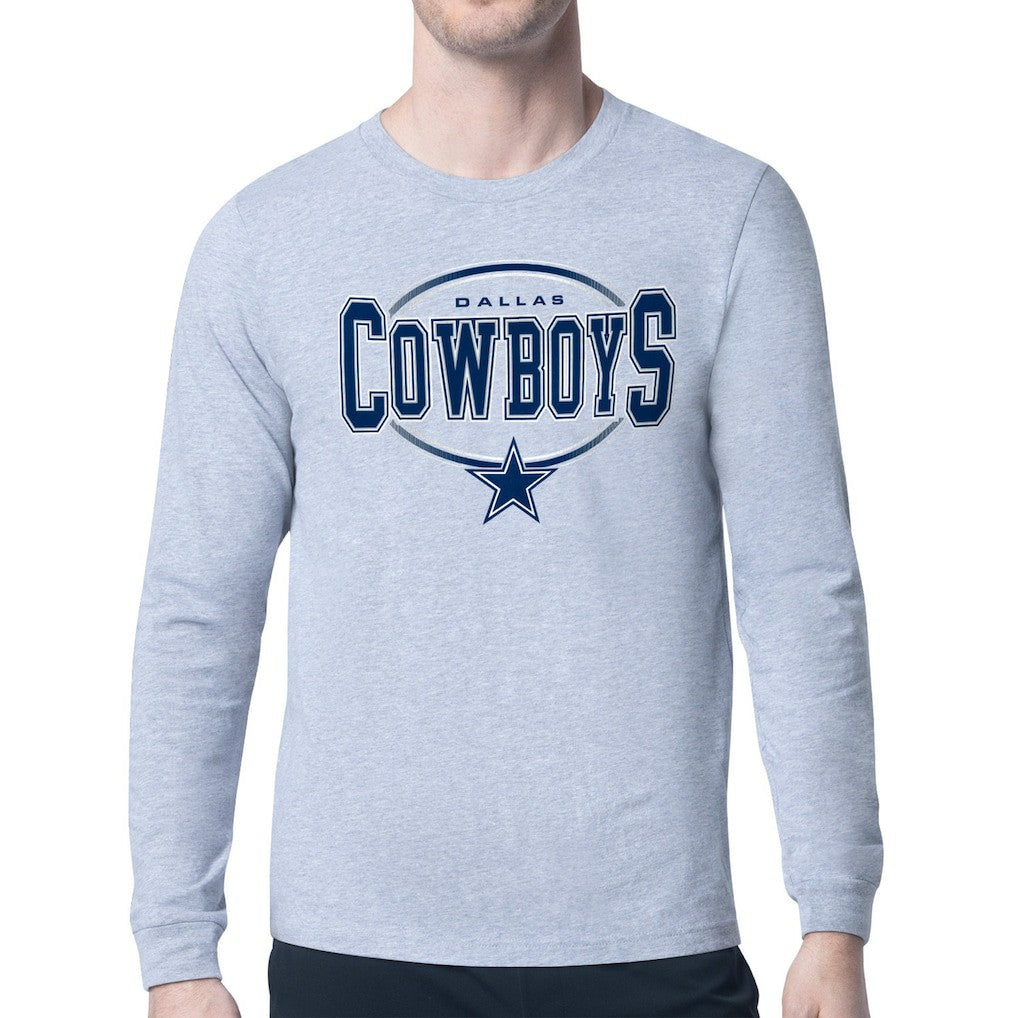 Dallas Cowboys Starter Team Track Graphic Long Sleeve T-Shirt - Heather Gray sale
