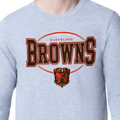 Cleveland Browns Starter Team Track Graphic Long Sleeve T-Shirt - Heather Gray discount