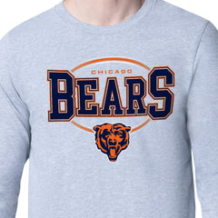 Chicago Bears Starter Team Track Graphic Long Sleeve T-Shirt - Heather Gray cheap