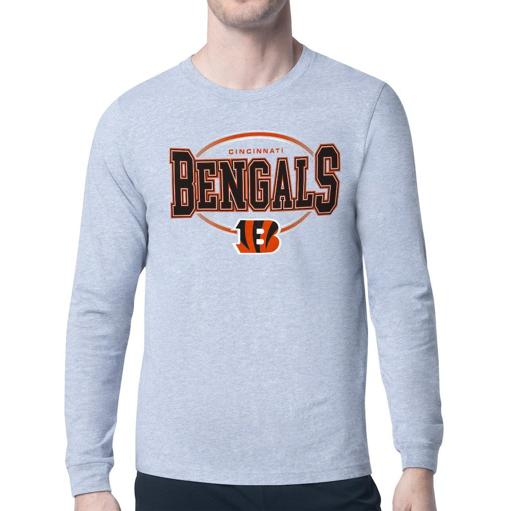 Cincinnati Bengals Starter Team Track Graphic Long Sleeve T-Shirt - Heather Gray for sale