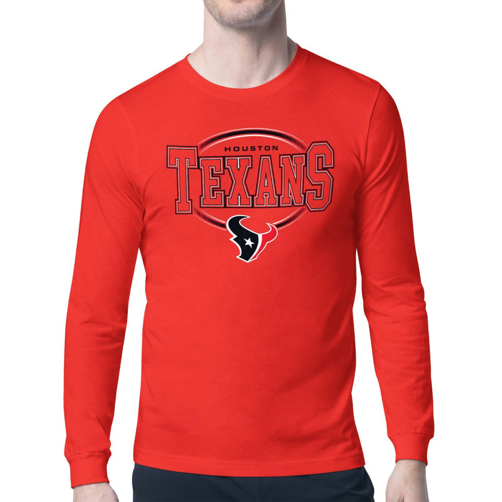 Houston Texans Starter Team Track Graphic Long Sleeve T-Shirt - Red discount